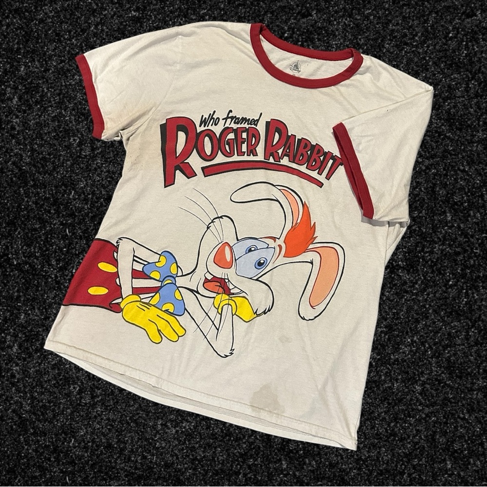 Disney Parks *rare* Who Framed Roger Rabbit Men’s T-Shirt - White & Red